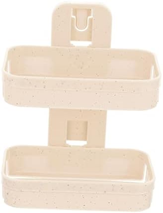 COOLHIYA 2-Tier Adhesive Wall-Mounted Soap Holder