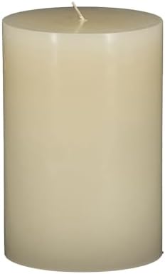Set of 2 Unscented Soy Wax Pillar Candles - 4x6 Inches Ivory