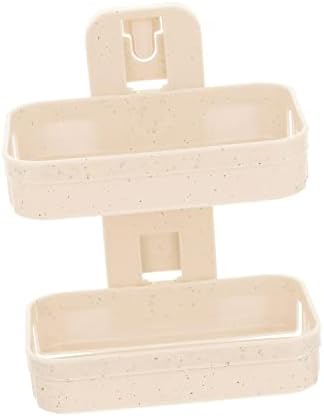 WOONEKY Wall Adhesive Double Layer Soap Holder
