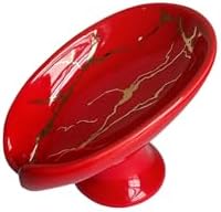 Luxury Porcelain Soap Dish Holder for Bathroom 1 Red