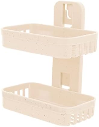 Double Layer Wall Mounted Soap Dish 2-Tier Suction Cup Holder