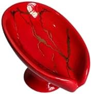 Luxury Porcelain Soap Dish Holder for Bathroom 1 Red