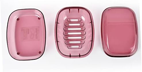 BRIGHTFUFU Plastic Soap Box with Lid Leakproof Holder