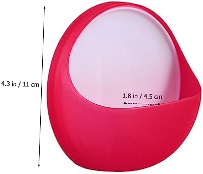 ABOOFAN Wall Mounted Soap Dish with Suction Cup Red for Smooth Surfaces