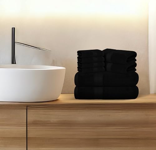 Avalon Towels Luxury 8-Piece Set Black