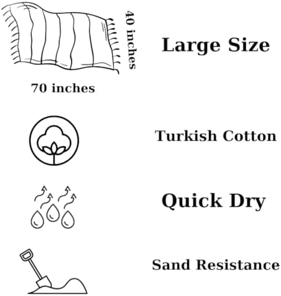 Personalized Turkish Cotton Beach Towel with Monogram