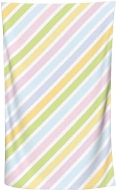 VOOHDDY Rainbow Stripe Beach Towel - Quick Dry Microfiber