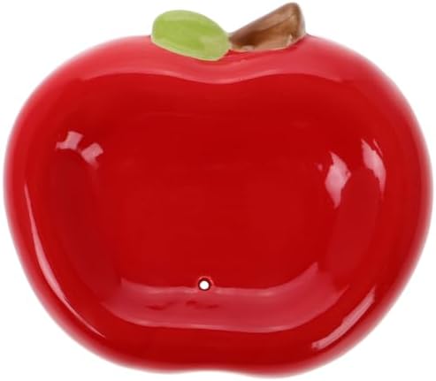 Apple Shaped Ceramic Soap Dish with Drainage Hole