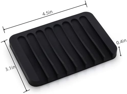 Automatic Draining Soap Tray 2pcs Red Silicone Dish