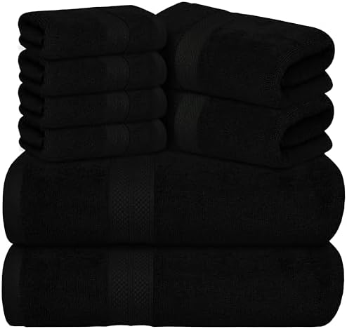 Avalon Towels Luxury 8-Piece Set Black