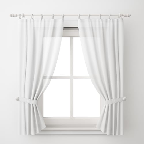 KAIY Set of 14 White Iron Clip Rings for Curtains 1