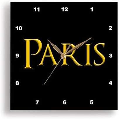 3dRose Wall Clock - 13 Inch Paris Design Silent Quartz Clock