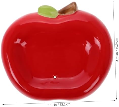 MAGICLULU Apple Shaped Ceramic Soap Holder with Drainage