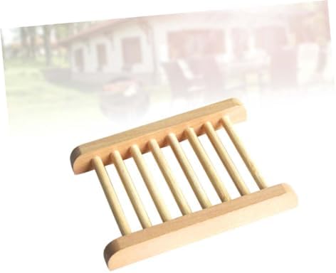 PRETYZOOM Natural Wood Soap Holder Shower Tray
