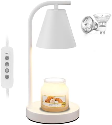 Hong-in White Candle Warmer with Timer - 2 Bulbs 1