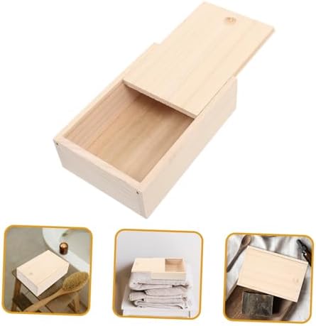 Cabilock Wooden Soap Dish With Lid Reusable Holder 1