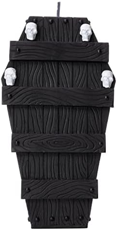 GUTE Skull Candle with Coffin Skeleton 7x5 Inches