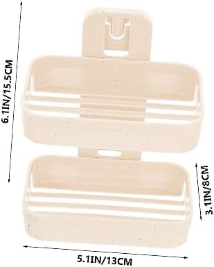 Double Layer Wall Mounted Soap Dish 2-Tier Suction Cup Holder
