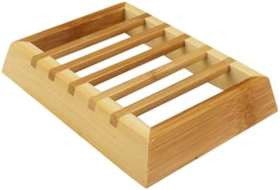 RORPOIR Bamboo Soap Holder Wooden Sink Organizer with Drainage