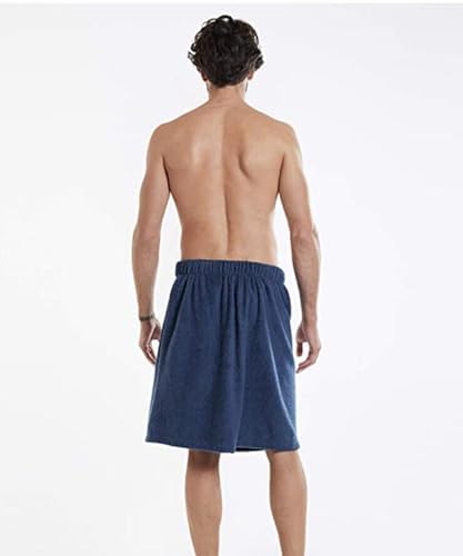 Men Boys Bath Towel with Pocket - Adjustable Elastic Band