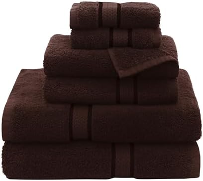COTTON CRAFT Ultra Soft 6 Piece Towel Set Chocolate