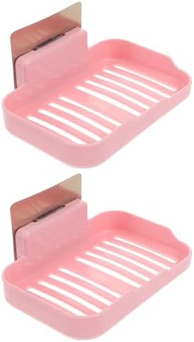 ULTECHNOVO Shower Soap Dish Plastic Holder with Adhesive Mount