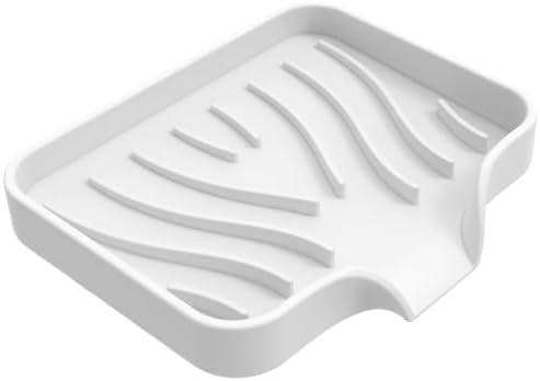 CHIUEAST Bathroom Soap Dish White with Drain