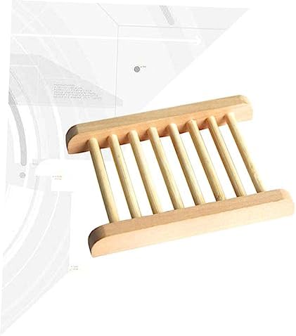 2 Pack Natural Wood Soap Tray Holder for Bathroom Kitchen
