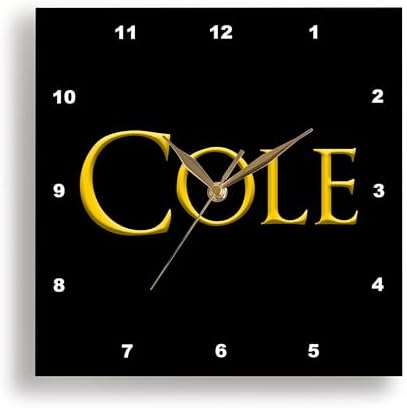3dRose Wall Clock Silent - 15 Inch - Cole Classic Baby Name