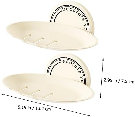 BRIGHTFUFU 2-Piece Abs Soap Holder Wall Mount