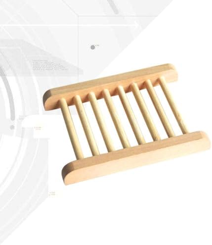 JECOMPRIS 2pcs Natural Wood Soap Tray Holder