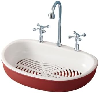 Foumiyfa 1pc Suction Cup Soap Dish - Durable Draining WhiteRed