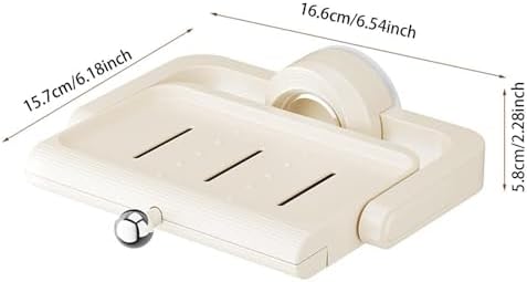 360 Rotatable Suction Cup Soap Holder - Beige