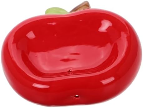 MAGICLULU Apple Shaped Ceramic Soap Holder with Drainage