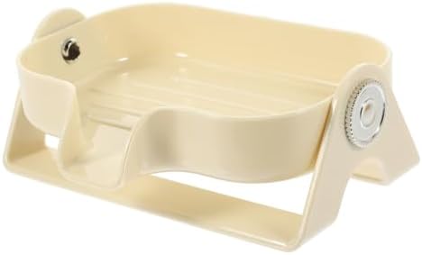 Self-Draining Plastic Soap Dish Holder for Kitchen and Bathroom