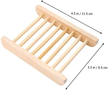 PRETYZOOM Natural Wood Soap Dish for Bathroom Kitchen 1