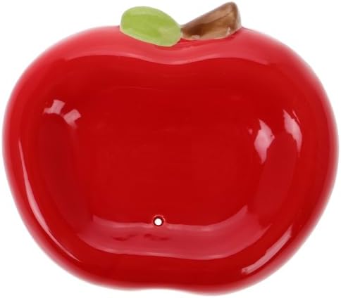 Zerodeko Apple Shaped Ceramic Soap Dish with Drainage