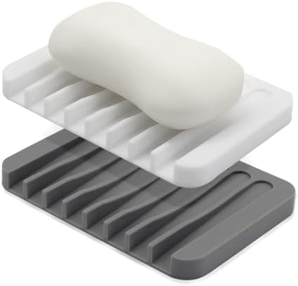 Menge Silicone Soap Dish Anti-Slip Drainable Mat