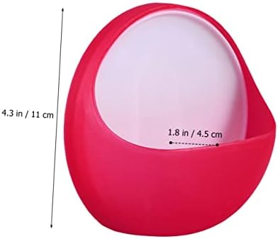 Amosfun Wall Mounted Soap Holder Red Suction Cup Drain Dish