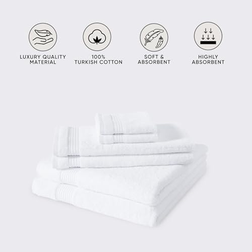 Classic Turkish Towels CTT - 6 Piece Luxury Towel Set