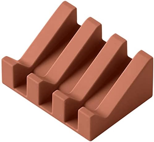 Silicone Soap Dish with Self Draining Waterfall Design