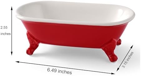 65 Ceramic Clawfoot Soap Dish with Drainage 1