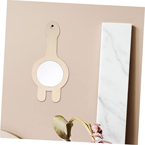Angoily 12pcs Mini Wooden Mirror Set DIY Handmade