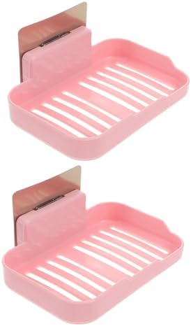 Zerodeko 2pcs Wall-Mounted Soap Dish Holder for Kitchen Bathroom Shower Travel