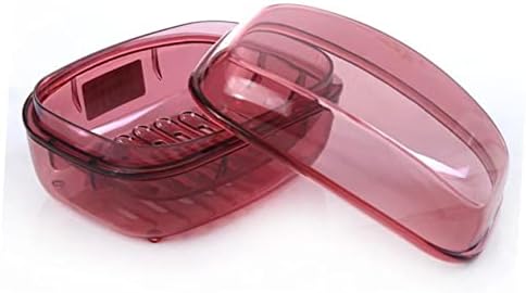 Amosfun Covered Plastic Soap Dish Holder