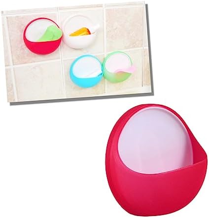 UTHCLO Multi-Functional Soap Dish Red Wall Holder