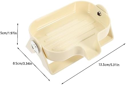 Self-Draining Plastic Soap Dish Holder for Kitchen and Bathroom