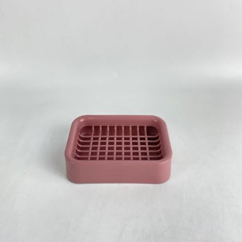 Red Square Soap Dish with Removable Lid - Portable and Leak Proof