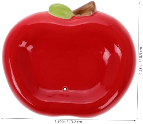 Zerodeko Apple Shaped Ceramic Soap Dish with Drainage
