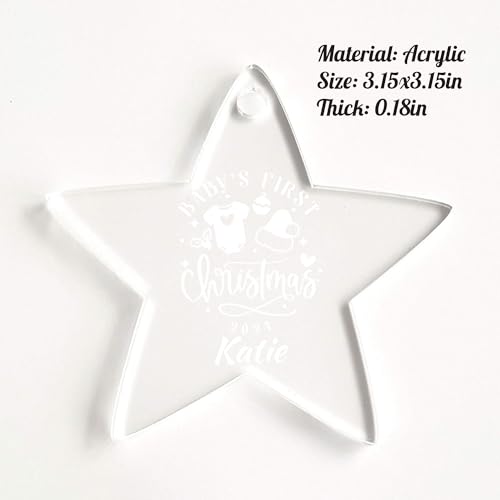 Jasilon Personalized Baby First Christmas Ornament